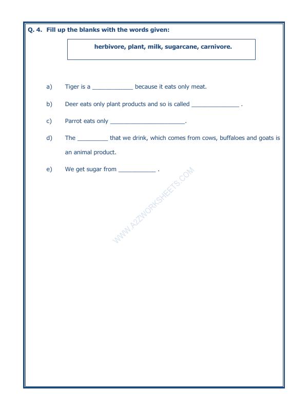 A2ZWorksheets:Science-Basic Necessities-Food Where Does It Come From-02