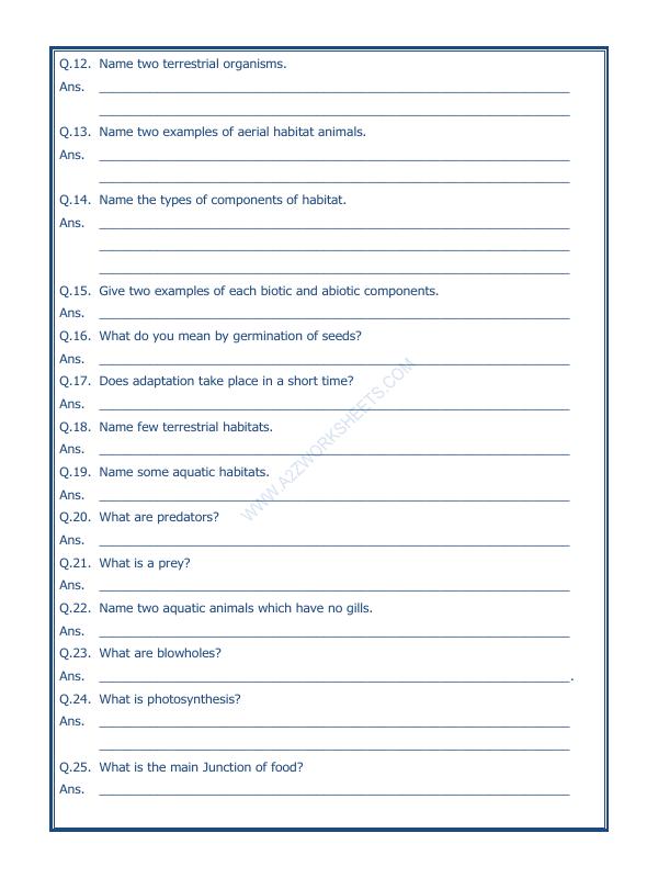 A2ZWorksheets:Science-Environment And Our Surroundings-The Living Organisms And Their Surroundings-01