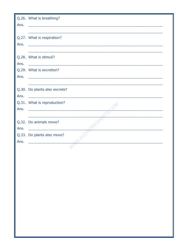 A2ZWorksheets:Science-Environment And Our Surroundings-The Living Organisms And Their Surroundings-01
