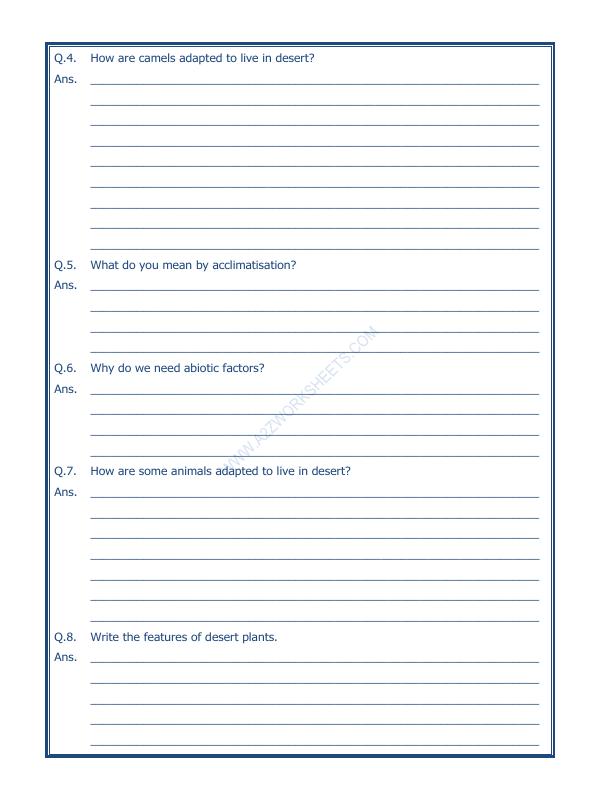 A2ZWorksheets:Science-Environment And Our Surroundings-The Living Organisms And Their Surroundings-02