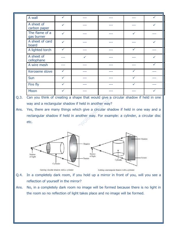 A2ZWorksheets:Science-Light,Shadows And Reflection-Light Shadows And Reflection-01