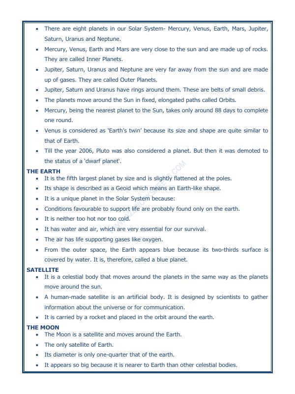 A2ZWorksheets:General Awareness-Solar System and Our Universe-The Earth In The Solar System-03