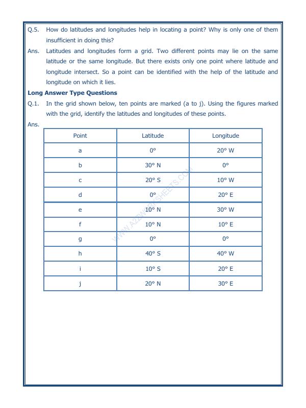 A2ZWorksheets:General Awareness-Maps and Directions-Globe Latitudes And Longitudes-04