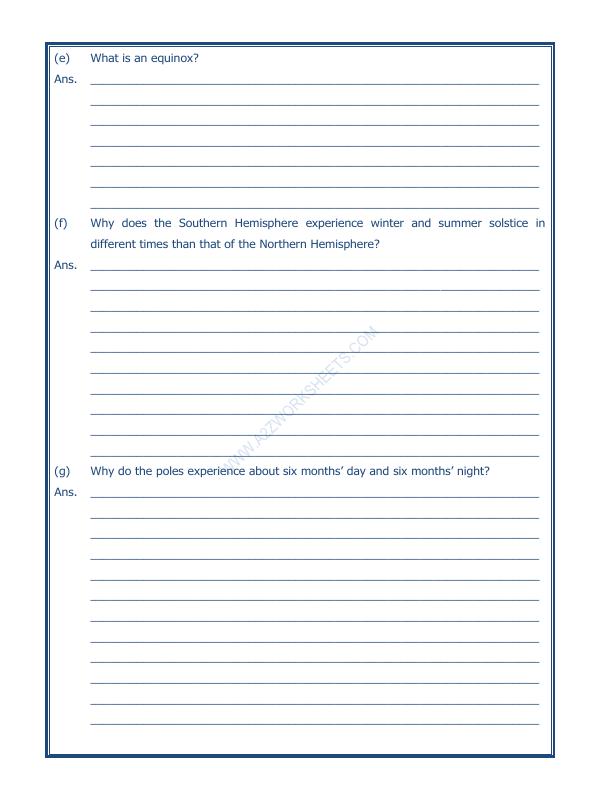 A2ZWorksheets:General Awareness-Solar System and Our Universe-Motions Of The Earth-01