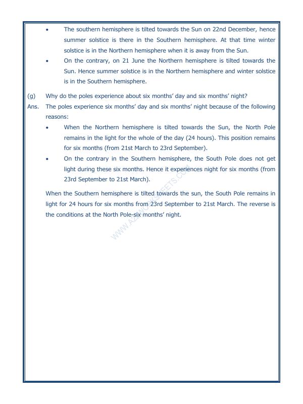 A2ZWorksheets:General Awareness-Solar System and Our Universe-Motions Of The Earth-01
