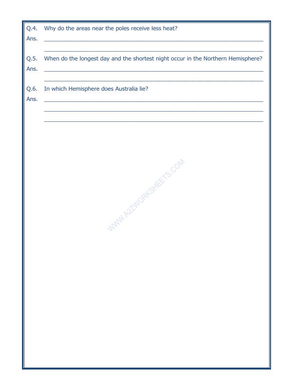 A2ZWorksheets:General Awareness-Solar System and Our Universe-Motions Of The Earth-03