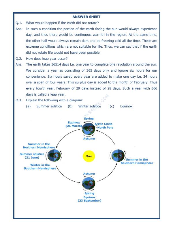 A2ZWorksheets:General Awareness-Solar System and Our Universe-Motions Of The Earth-04