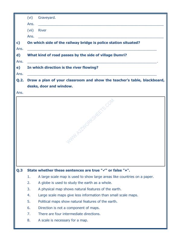 A2ZWorksheets:General Awareness-Maps and Directions-Maps-02