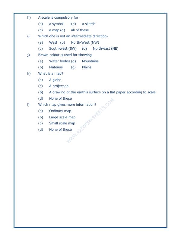 A2ZWorksheets:General Awareness-Maps and Directions-Maps-02