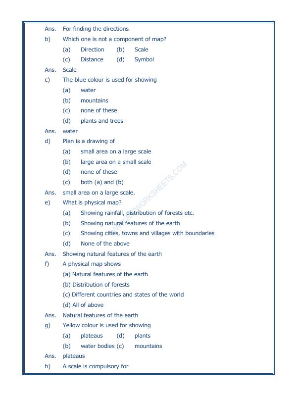 A2ZWorksheets:General Awareness-Maps and Directions-Maps-02
