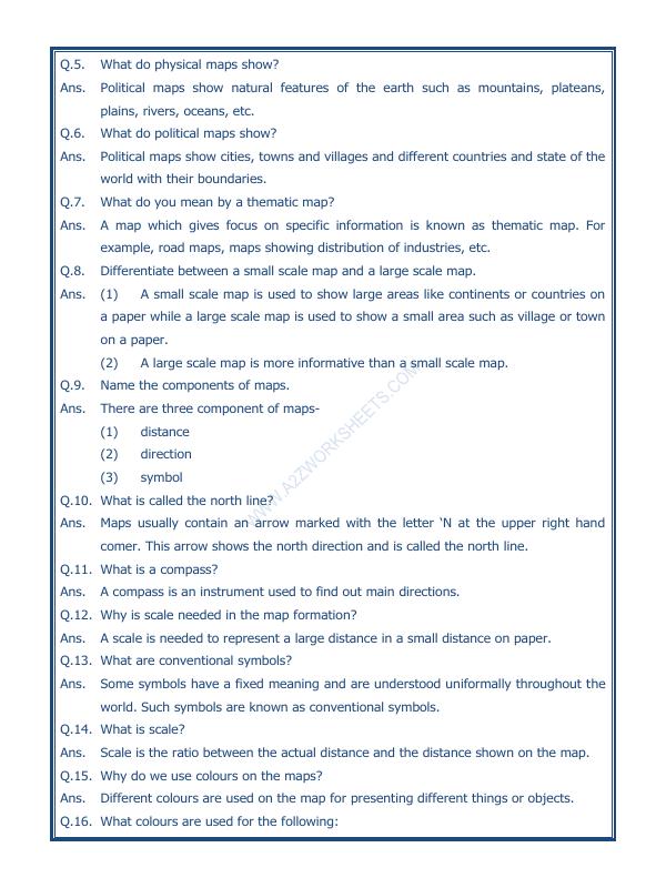 A2ZWorksheets:General Awareness-Maps and Directions-Maps-03