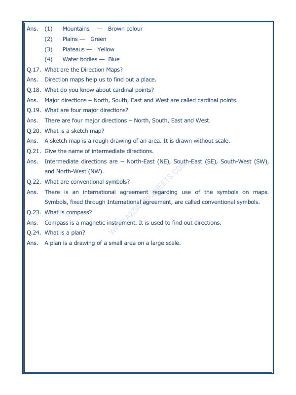 A2ZWorksheets:General Awareness-Maps and Directions-Maps-03