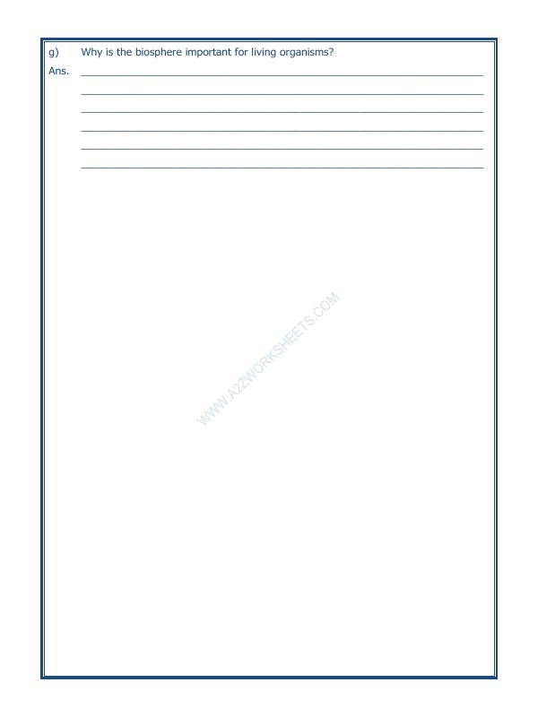 A2ZWorksheets:General Awareness-Solar System and Our Universe-Major Domains Of The Earth-01