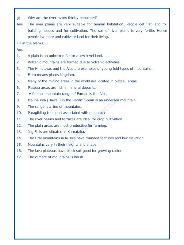A2ZWorksheets:General Awareness-Geographical Features-Major Landforms Of The Earth-01