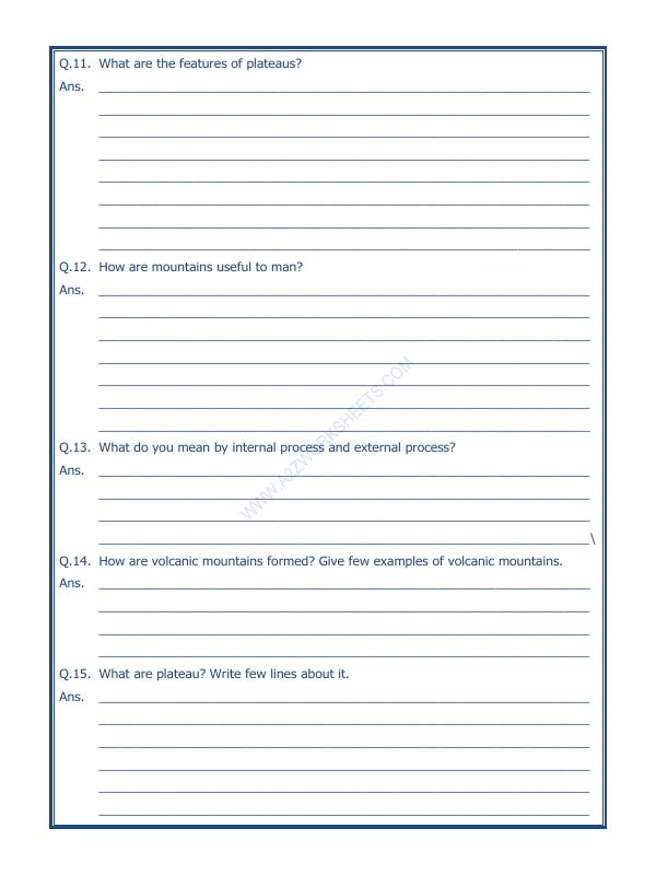 A2ZWorksheets:General Awareness-India and Its Neighbouring Countries-Our Country India-04