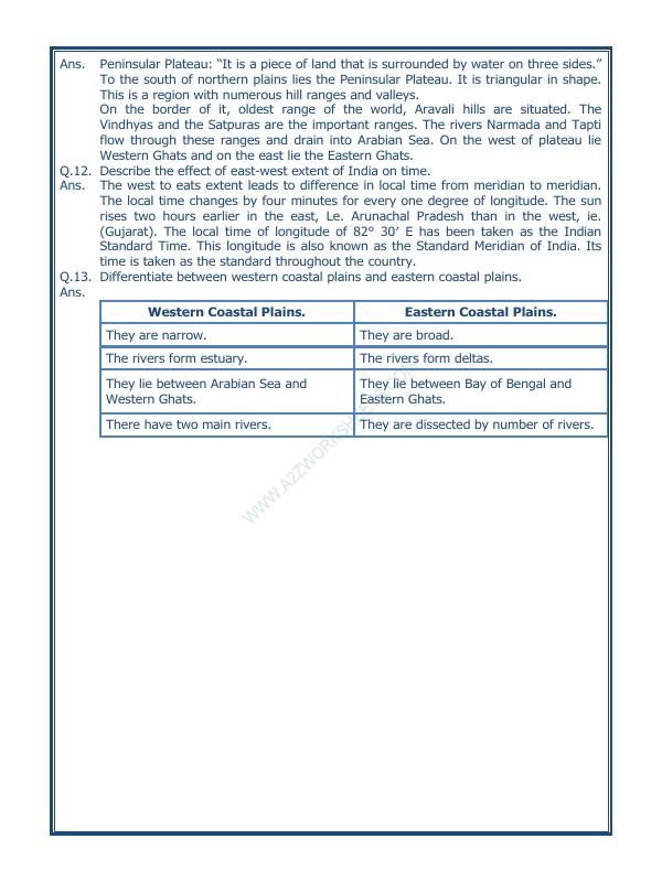 A2ZWorksheets:General Awareness-India and Its Neighbouring Countries-Our Country India-06