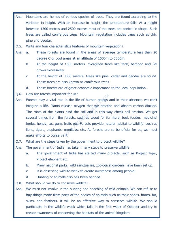 A2ZWorksheets:General Awareness-India and Its Neighbouring Countries-India Climate Vegetation And Wildlife-04
