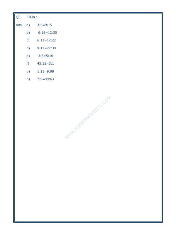 A2ZWorksheets:Maths-Measurement-Ratio Proportion And Unitary Method-03
