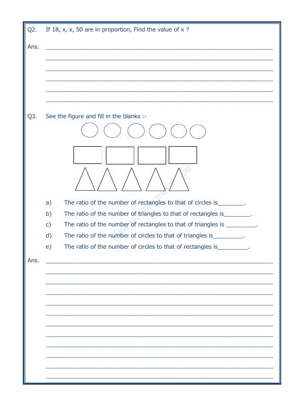 A2ZWorksheets:Maths-Measurement-Ratio Proportion And Unitary Method-05