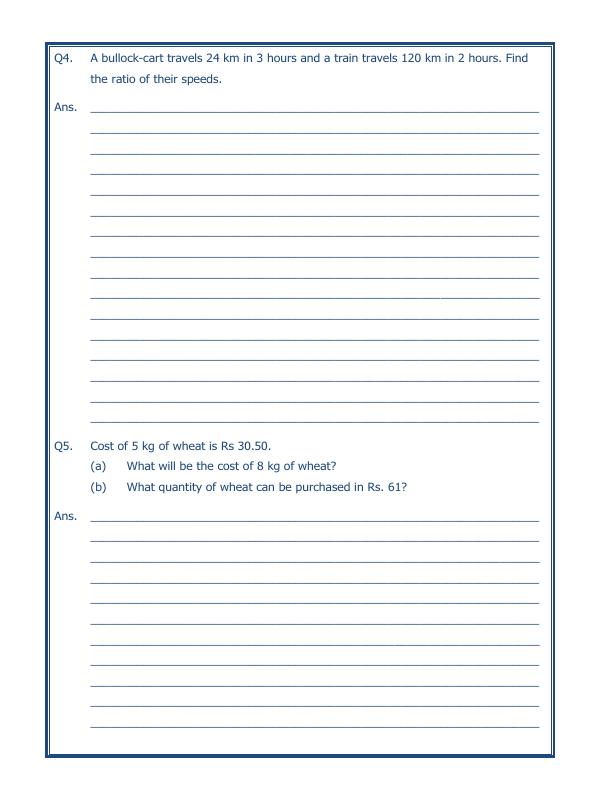 A2ZWorksheets:Maths-Measurement-Ratio Proportion And Unitary Method-05