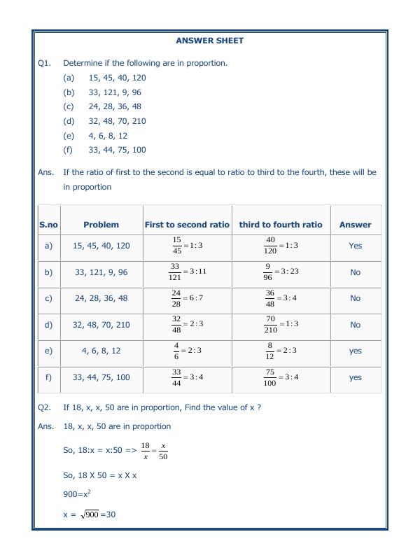 A2ZWorksheets:Maths-Measurement-Ratio Proportion And Unitary Method-05