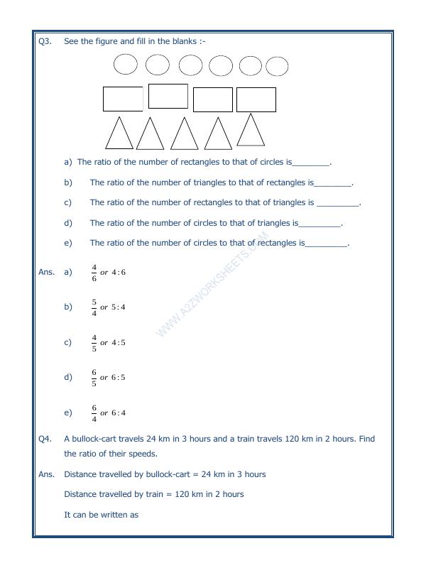 A2ZWorksheets:Maths-Measurement-Ratio Proportion And Unitary Method-05
