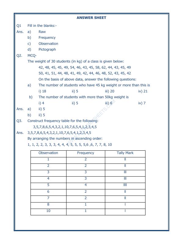 A2ZWorksheets:Maths-Data Handling-Data Handling-01