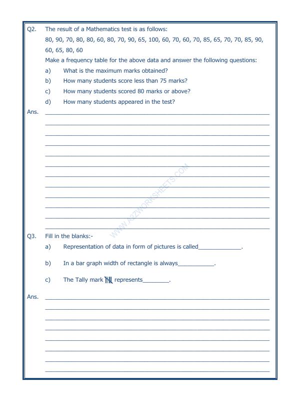 A2ZWorksheets:Maths-Data Handling-Data Handling-05