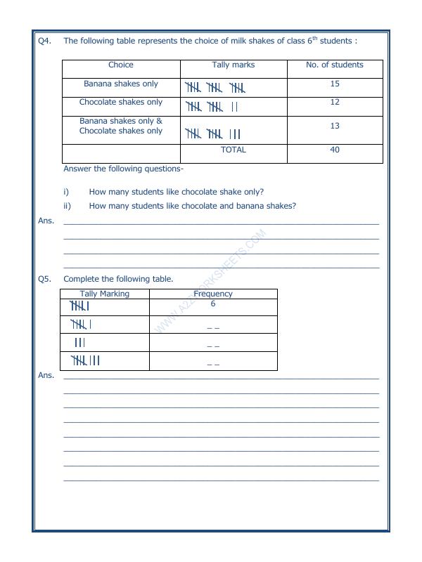 A2ZWorksheets:Maths-Data Handling-Data Handling-05