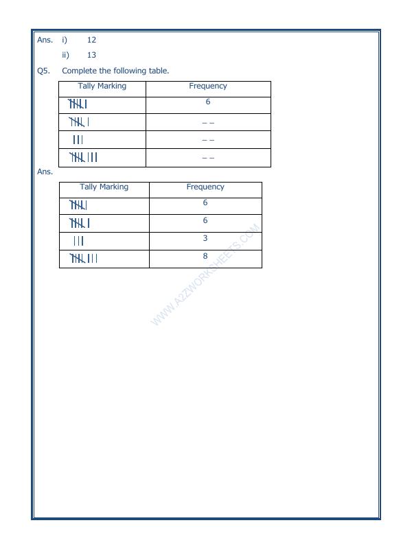 A2ZWorksheets:Maths-Data Handling-Data Handling-05