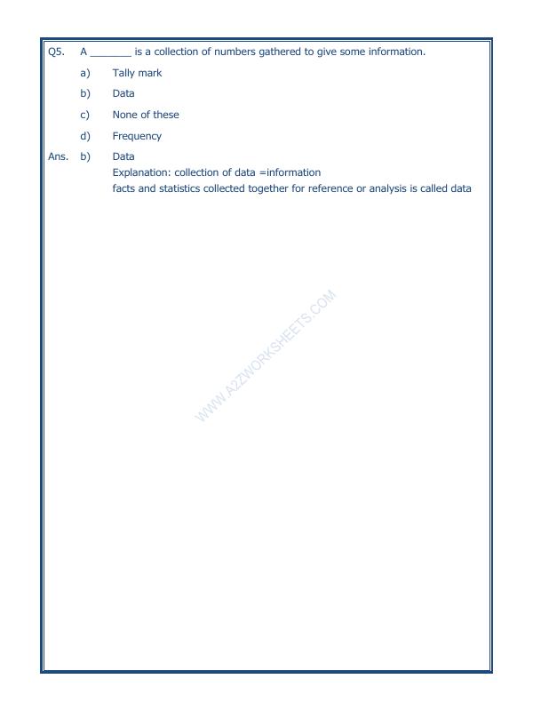 A2ZWorksheets:Maths-Data Handling-Data Handling-06