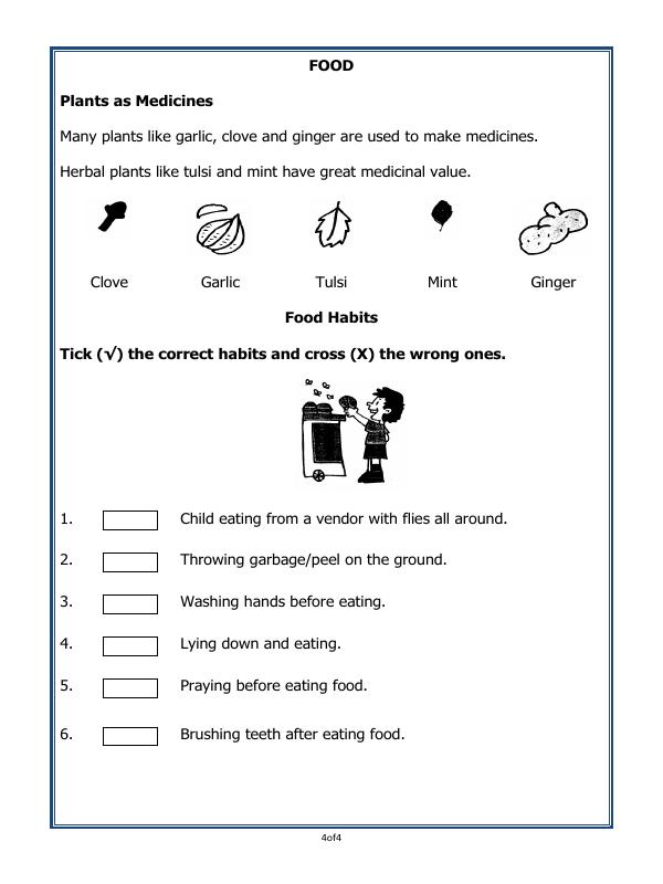 A2ZWorksheets:Science-Basic Necessities-Food