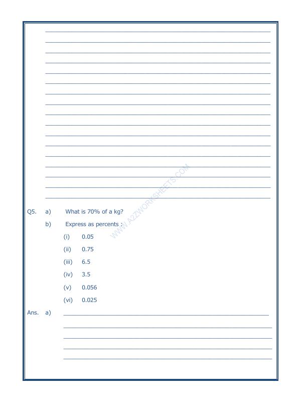 A2ZWorksheets:Maths-Percentage-Percentage-02