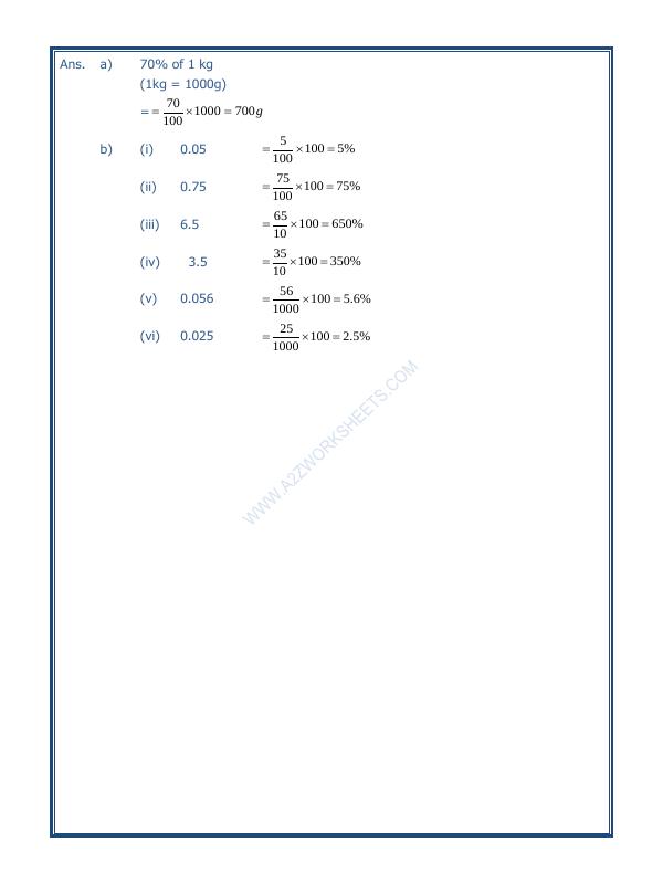 A2ZWorksheets:Maths-Percentage-Percentage-02
