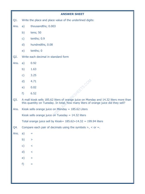 A2ZWorksheets:Maths-Decimals-Decimals-04