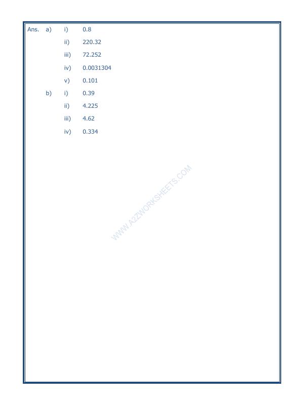 A2ZWorksheets:Maths-Decimals-Decimals-06