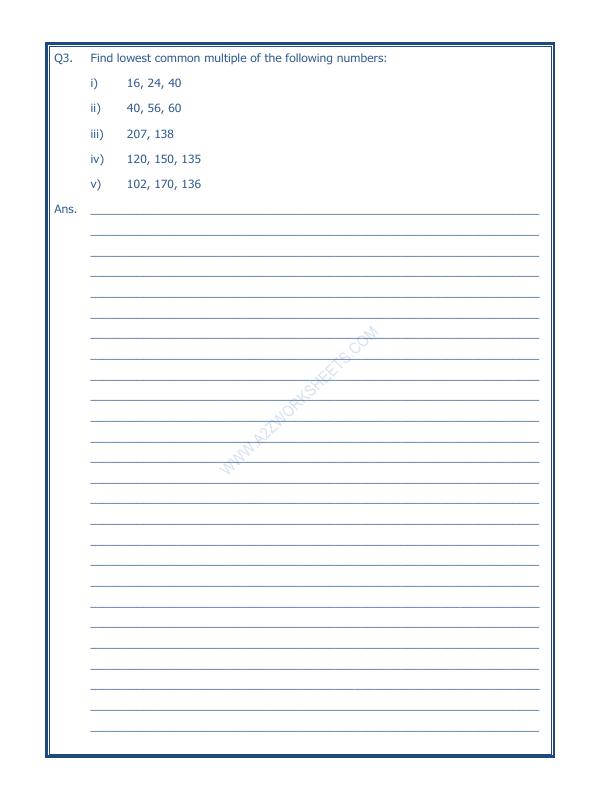 A2ZWorksheets:Maths-LCM and HCF-Hcf and Lcm-02