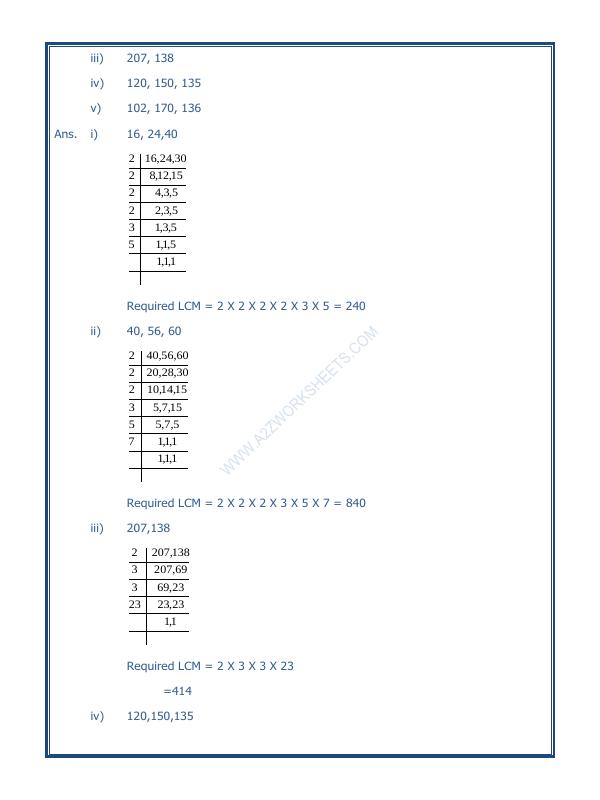 A2ZWorksheets:Maths-LCM and HCF-Hcf and Lcm-02