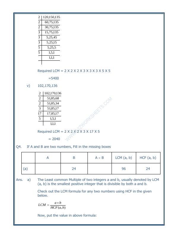 A2ZWorksheets:Maths-LCM and HCF-Hcf and Lcm-02
