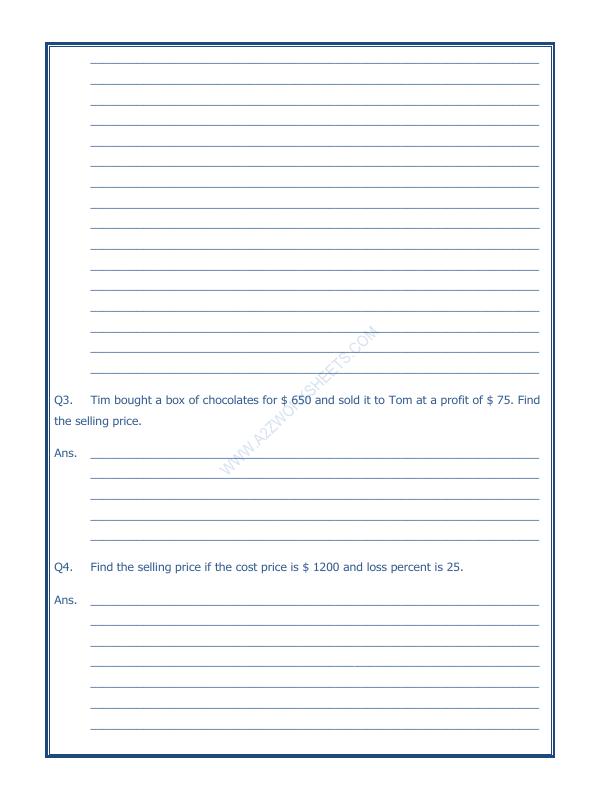A2ZWorksheets:Maths-Measurement-Profit And Loss-03