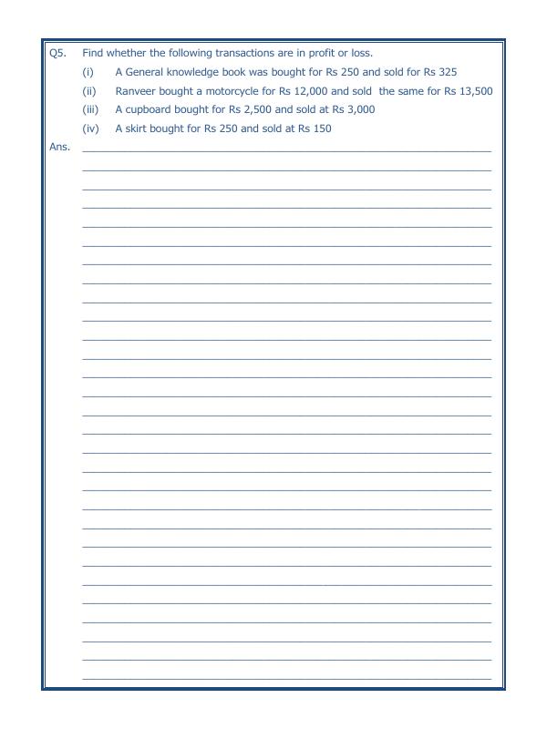 A2ZWorksheets:Maths-Measurement-Profit And Loss-03