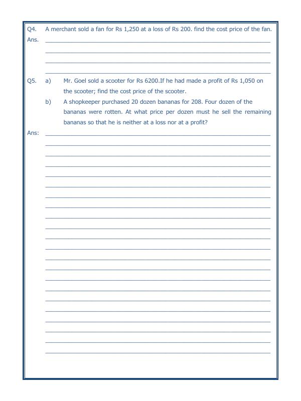 A2ZWorksheets:Maths-Measurement-Profit And Loss-04