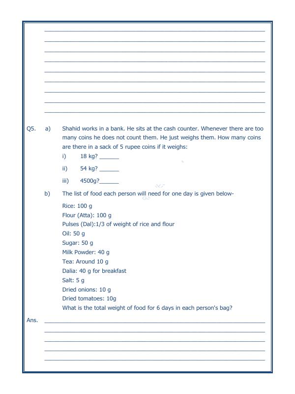 A2ZWorksheets:Maths-Data Handling-Preparing Bills - 05