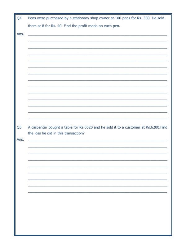 A2ZWorksheets:Maths-Measurement-Profit And Loss-07