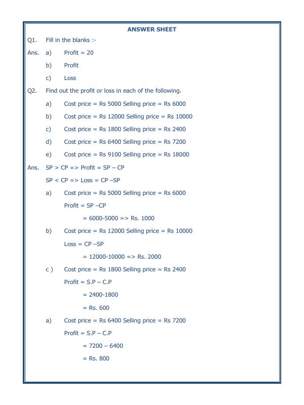 A2ZWorksheets:Maths-Measurement-Profit And Loss-07