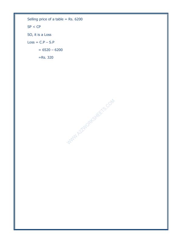 A2ZWorksheets:Maths-Measurement-Profit And Loss-07