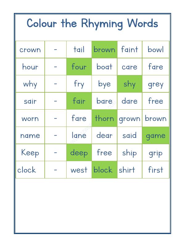 A2ZWorksheets:English-Reading-Rhyming Word-18