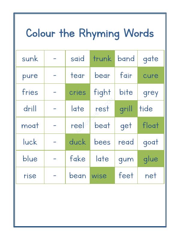 A2ZWorksheets:English-Reading-Rhyming Word-20