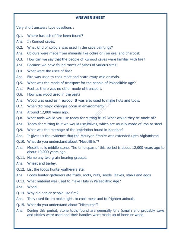 A2ZWorksheets:General Awareness-Our History and Heritage-On The Trial Of The Earliest People-04