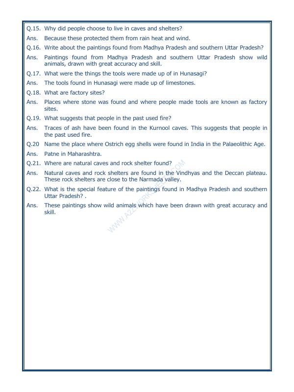 A2ZWorksheets:General Awareness-Our History and Heritage-On The Trial Of The Earliest People-05